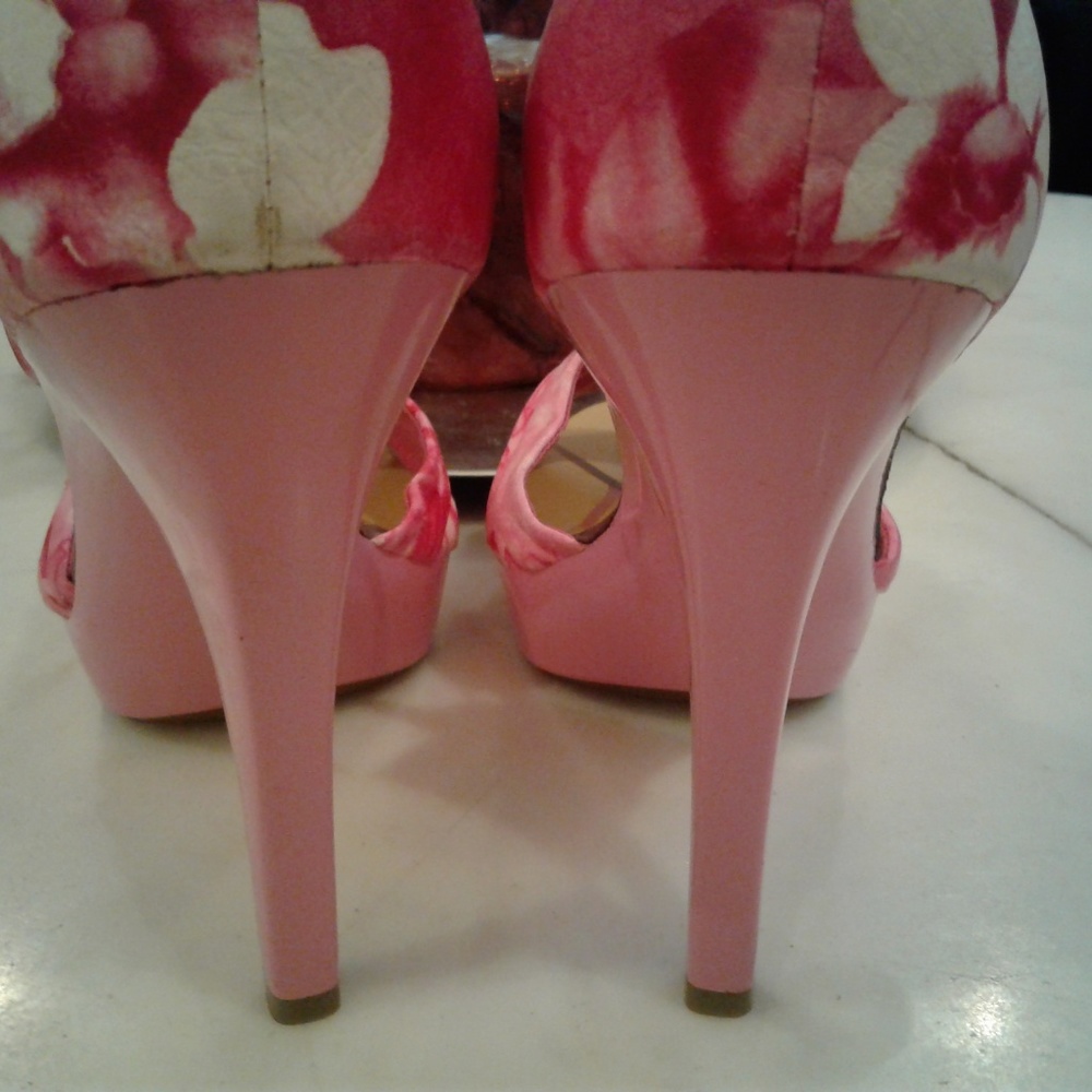 Pink Rose Platform Heels - Picture 4 of 8